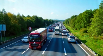 Verkehrsaufkommen auf der A7 (6/10)