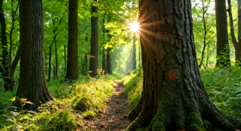 Perspektiven zu Baumzeichen im Wald